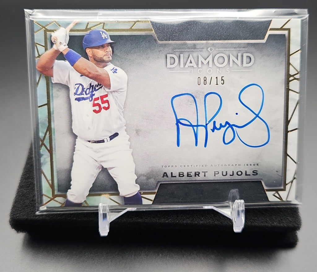 2022 Topps Diamond Icons Albert Pujols #DIA-APU Icon Auto 8/15 Dodgers image 0