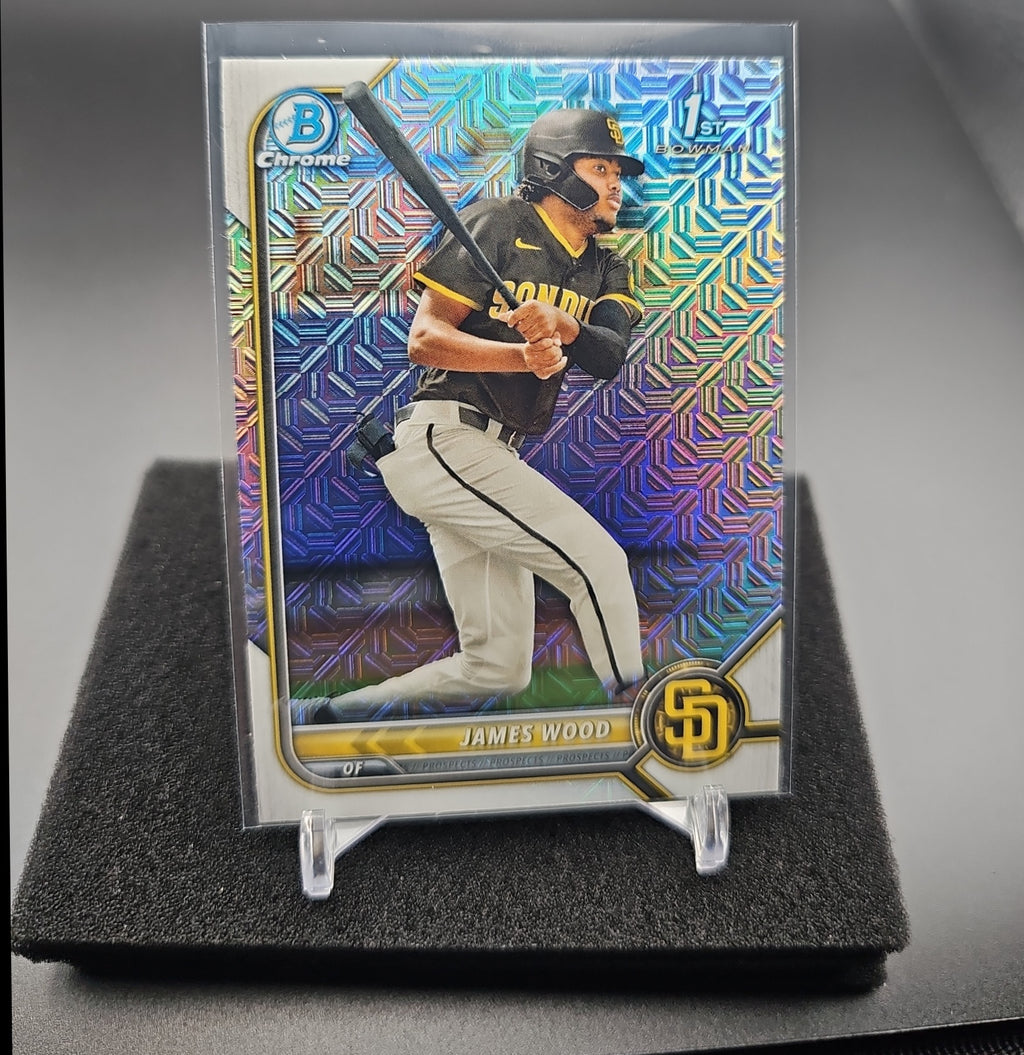 2022 Bowman Mega Box James Wood #BCP-108 Mojo Refractor Padres image 0