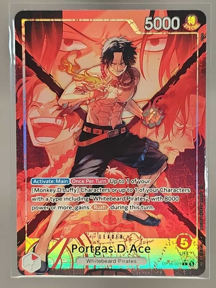 2026 One Piece The Time of Battle Portgas.D.Ace #OP16-001 Leader image 0