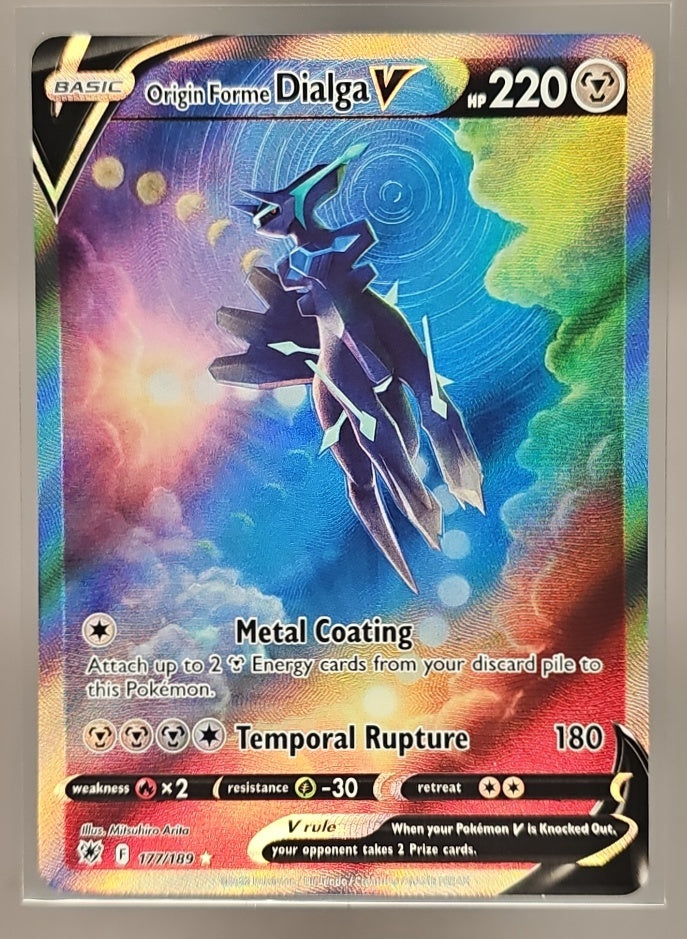 2022 Pokemon Sword & Shield Astral Radiance Origin Forme Dialga V #177/189 Ultra Rare image 0