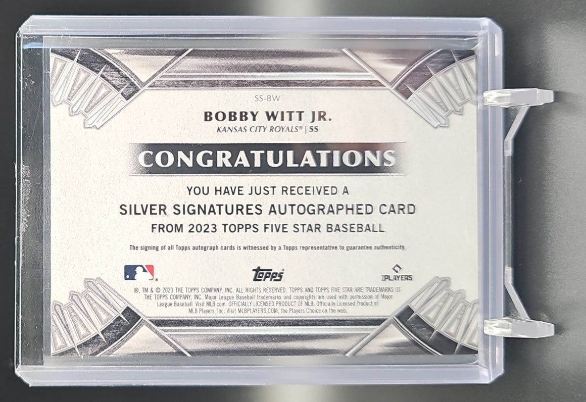 2023 Topps Five Star Bobby Witt Jr. #SS-BW Silver Signatures Green /15 Auto nan nan image 1