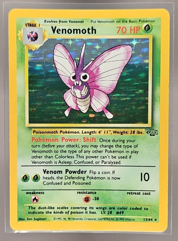 1999 Pokemon Jungle Venomoth #13/64 Holo image 0
