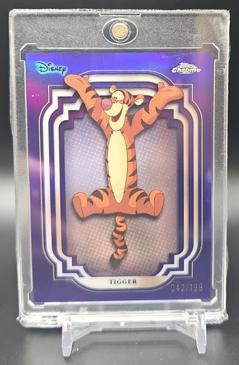 2024 Topps Chrome Disney Tigger #125 Purple Refractor 42/199 Winnie The Pooh image 0