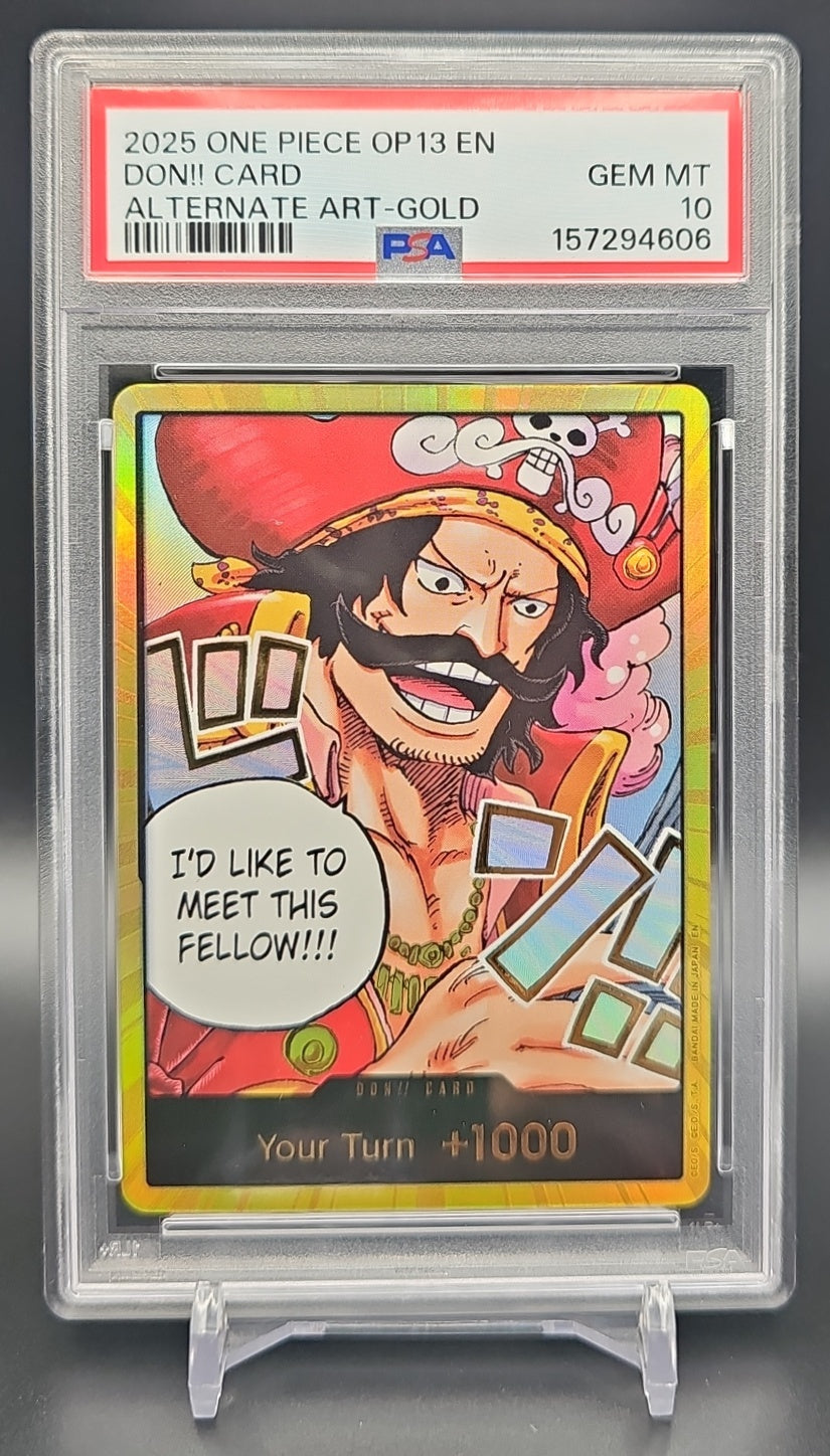 2025 One Piece OP13 EN Don Gold Foil PSA 10 PSA 10.0 image 0