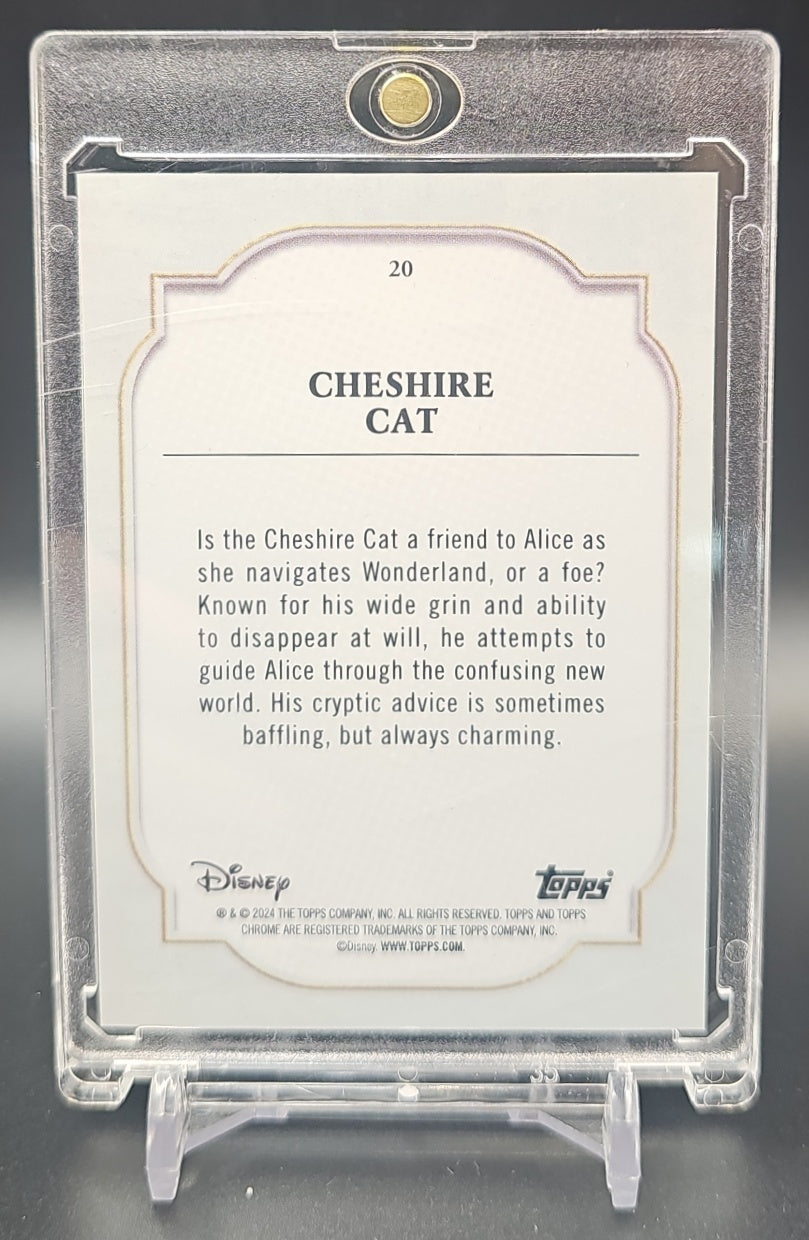 2024 Topps Chrome Disney Cheshire Cat #20 Purple Refractor /199 image 1