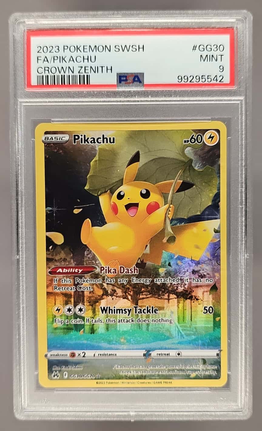 2023 Pokemon Sword & Shield Crown Zenith Pikachu #GG30/GG70 Galarian Gallery PSA 9 image 0