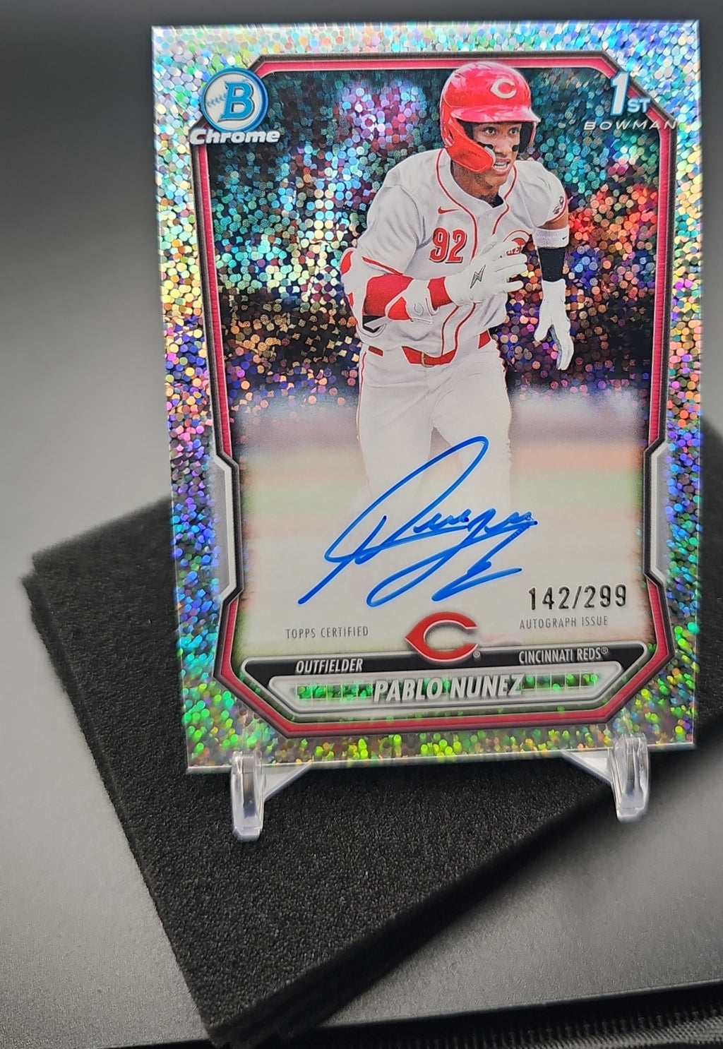2026 Bowman Pablo Nunez #CPA-PN Chrome Auto Speckle Refractor /299 1st Prospect image 0