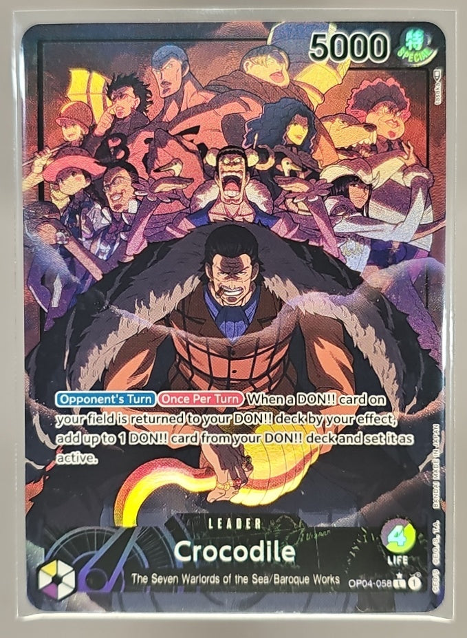 2023 One Piece Kingdoms of Intrigue Crocodile #OP04-058 Leader image 0