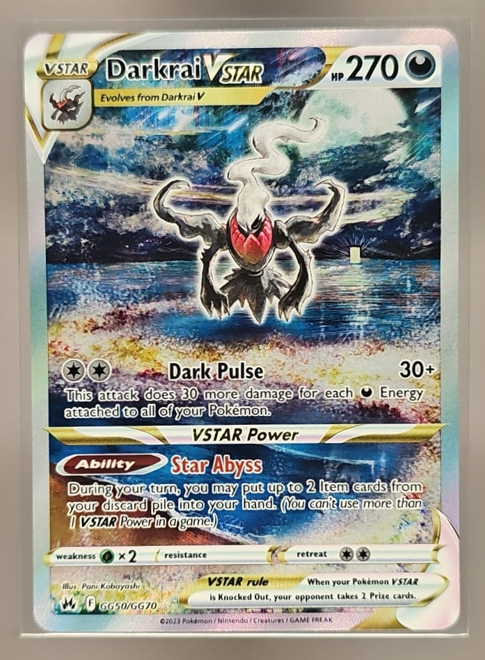 2023 Pokemon Sword & Shield Crown Zenith Darkrai VST #GG50/GG70 Galarian Gallery image 0