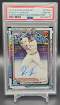 2024 Bowman Draft Dakota Jordan #CPA-DJ Chrome Auto Sparkles Refractor /71 1st Prospect PSA 10 PSA 10.0 image 0