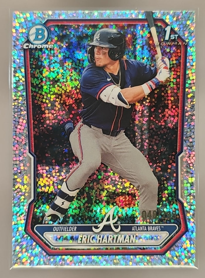 2026 Bowman Eric Hartman #BCP-102 Chrome Speckle Refractor /299 1st Prospect image 0
