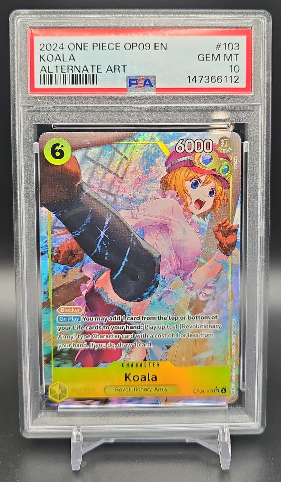 2024 One Piece Emperors in the New World Koala #OP09-103 Super Rare Alternative Art PSA 10 PSA 10.0 image 0
