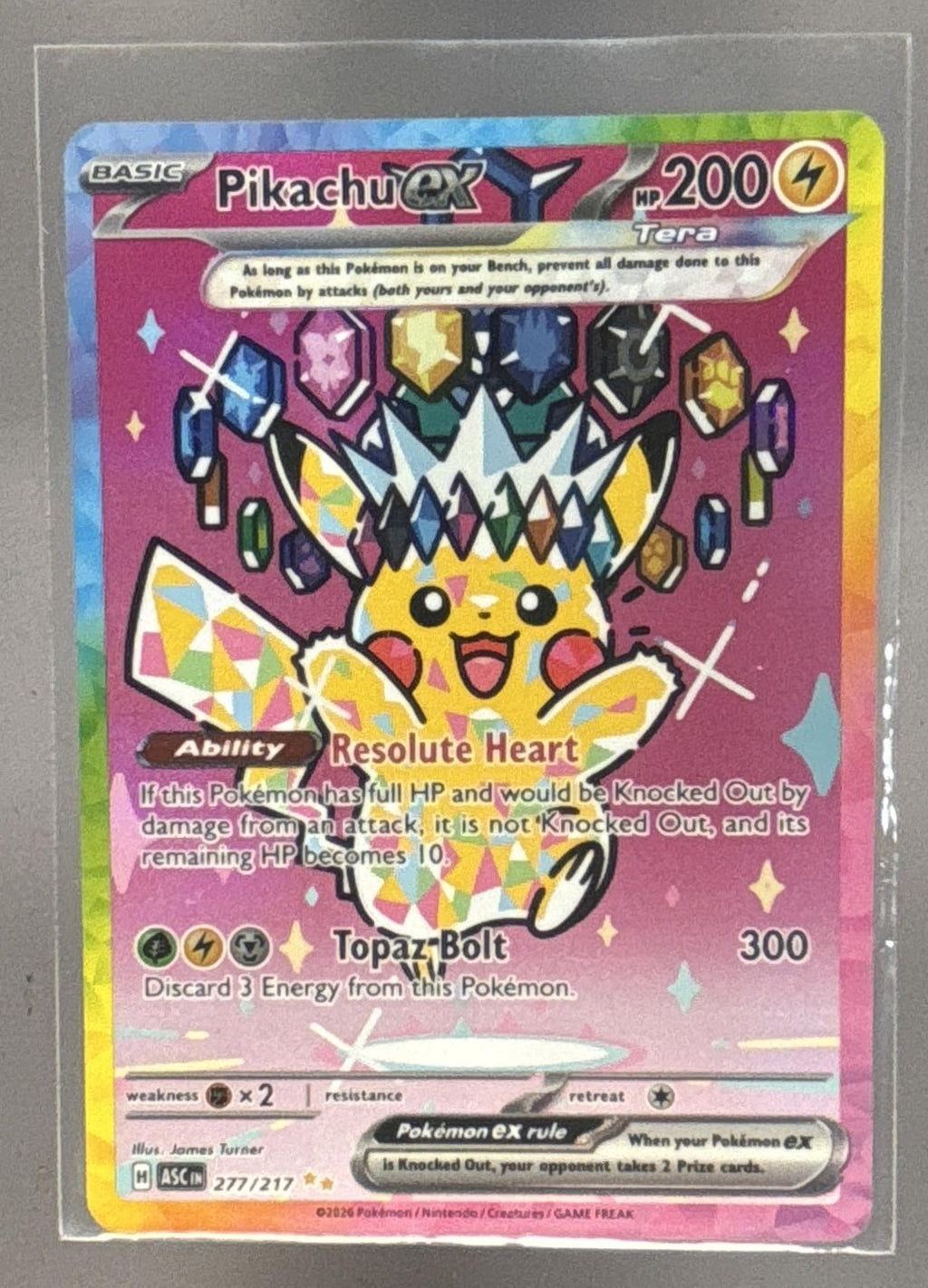 Pikachu ex front image