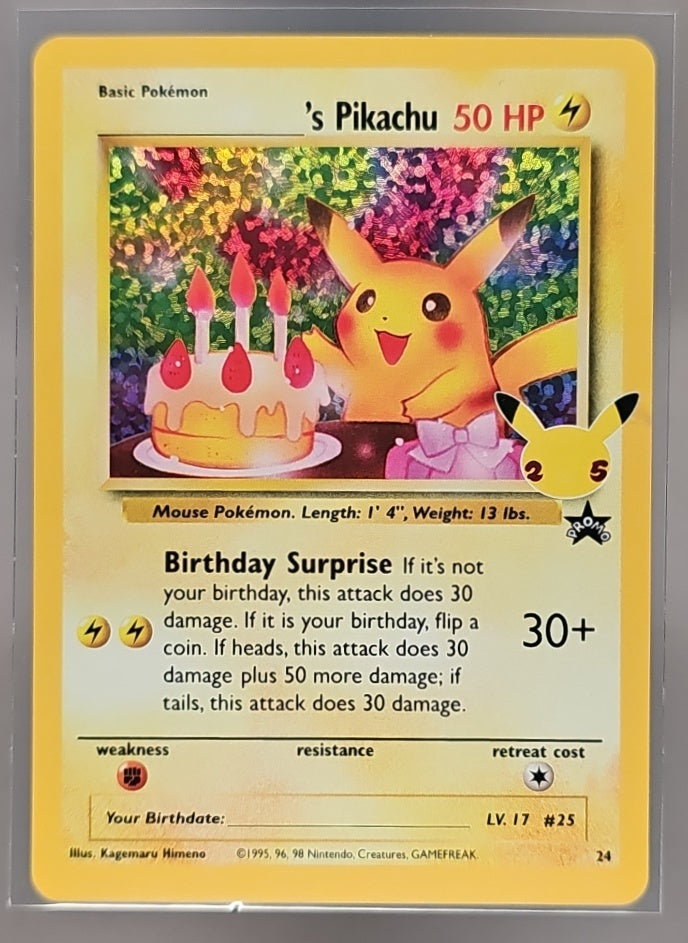Birthday Pikachu front image
