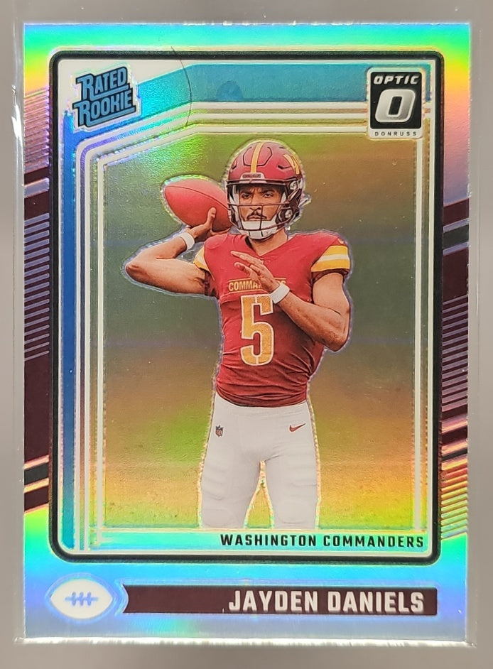 2024 Panini Donruss Optic Jayden Daniels #248 Holo Rated Rookie Commanders image 0