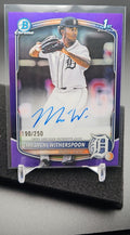2025 Bowman Draft Malachi Witherspoon #CPA-MW Chrome Auto Purple Refractor /250 1st Prospect image 0
