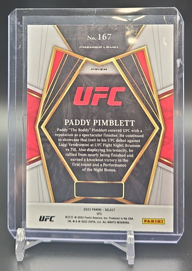 2022 Panini Select UFC Paddy Pimblett #167 Scope Prizms RC Premier Level image 1