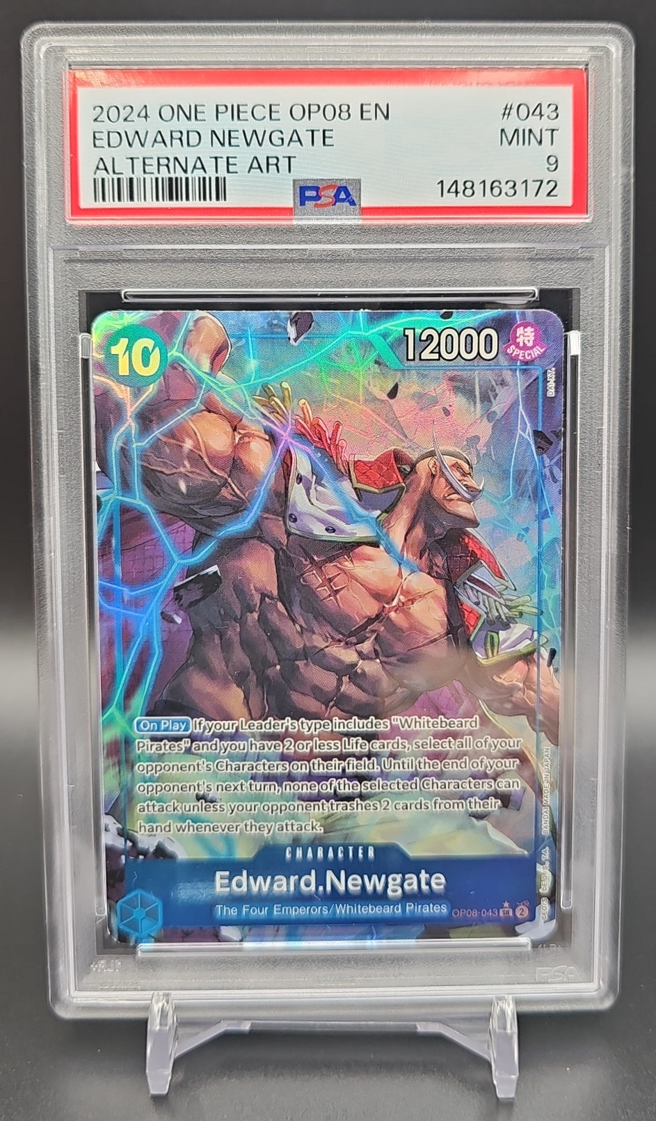 2024 One Piece Two Legends Edward.Newgate #OP08-043 Super Rare PSA 9 PSA 9.0 image 0