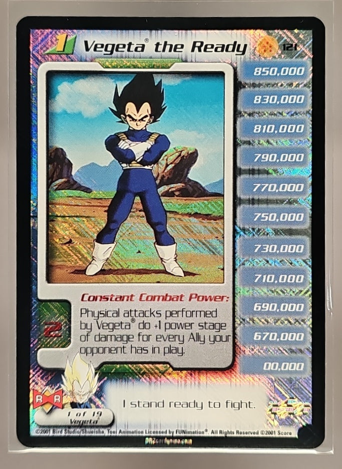 2001 Score Dragon Ball Z Androids Saga Vegeta the Ready LEV1 #121 Foil image 0