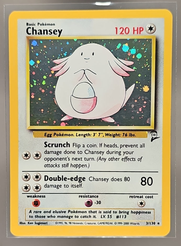 2000 Pokemon Set 2 Chansey #3/130 Holo image 0