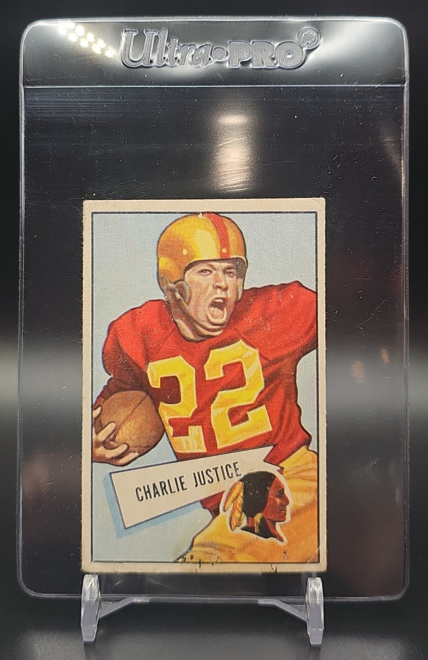 1952 Bowman Large Charlie Justice #18 SP RC Redskins image 0