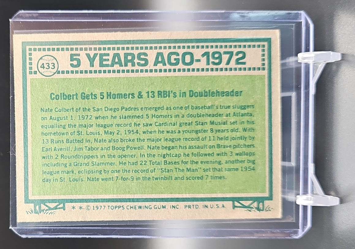 2026 Topps Heritage Nate Colbert #433 1977 50th Anniversary Stamped Buybacks Turn Back The Clock image 1