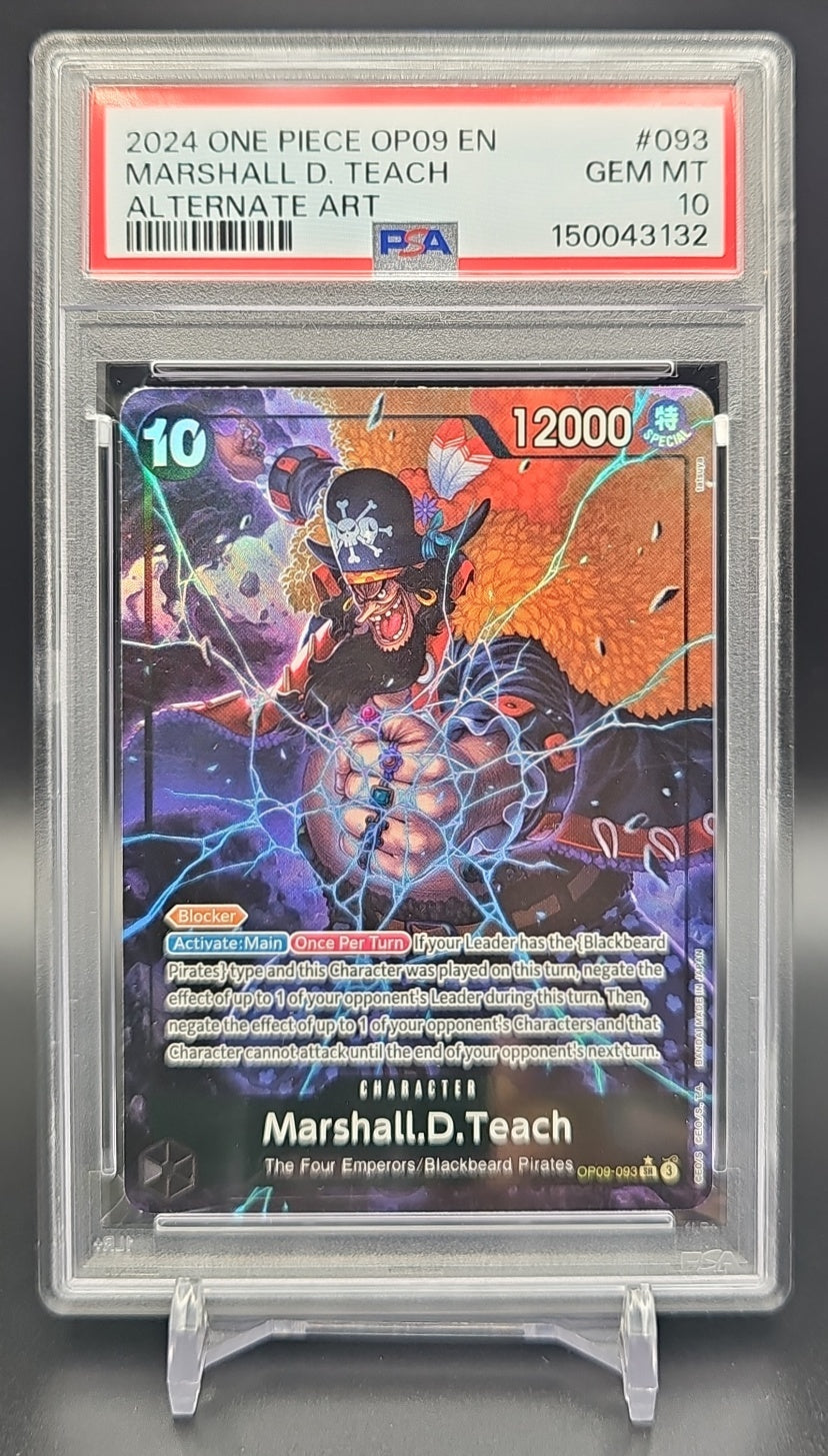 2024 One Piece Emperors in the New World Marshall.D.Teach #OP09-093 Super Rare Alternative Art PSA 10 PSA 10.0 image 0
