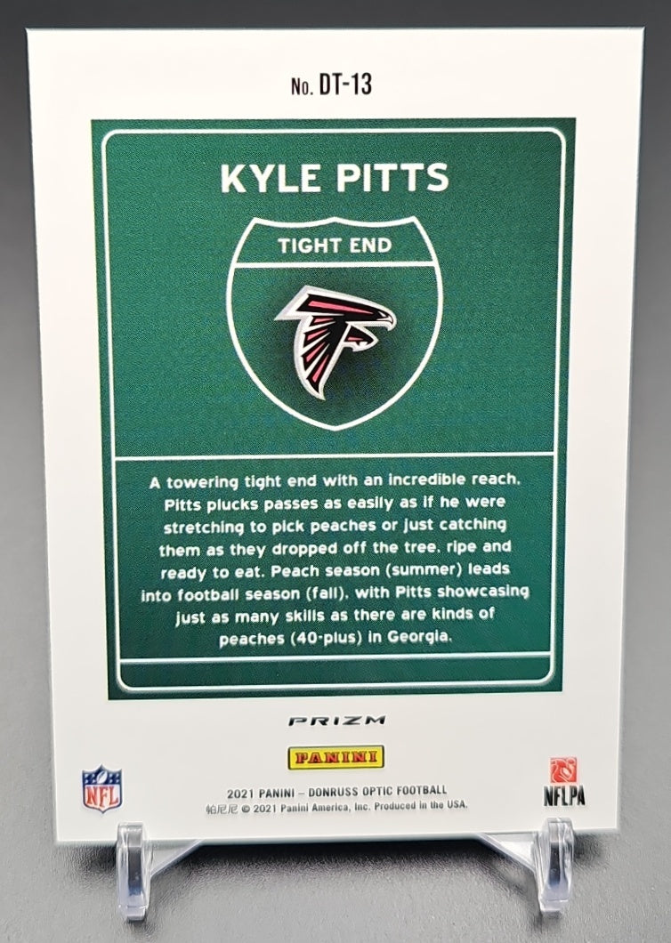 2021 Panini Donruss Optic Kyle Pitts #DT-13 Downtown! SSP RC Falcons image 1