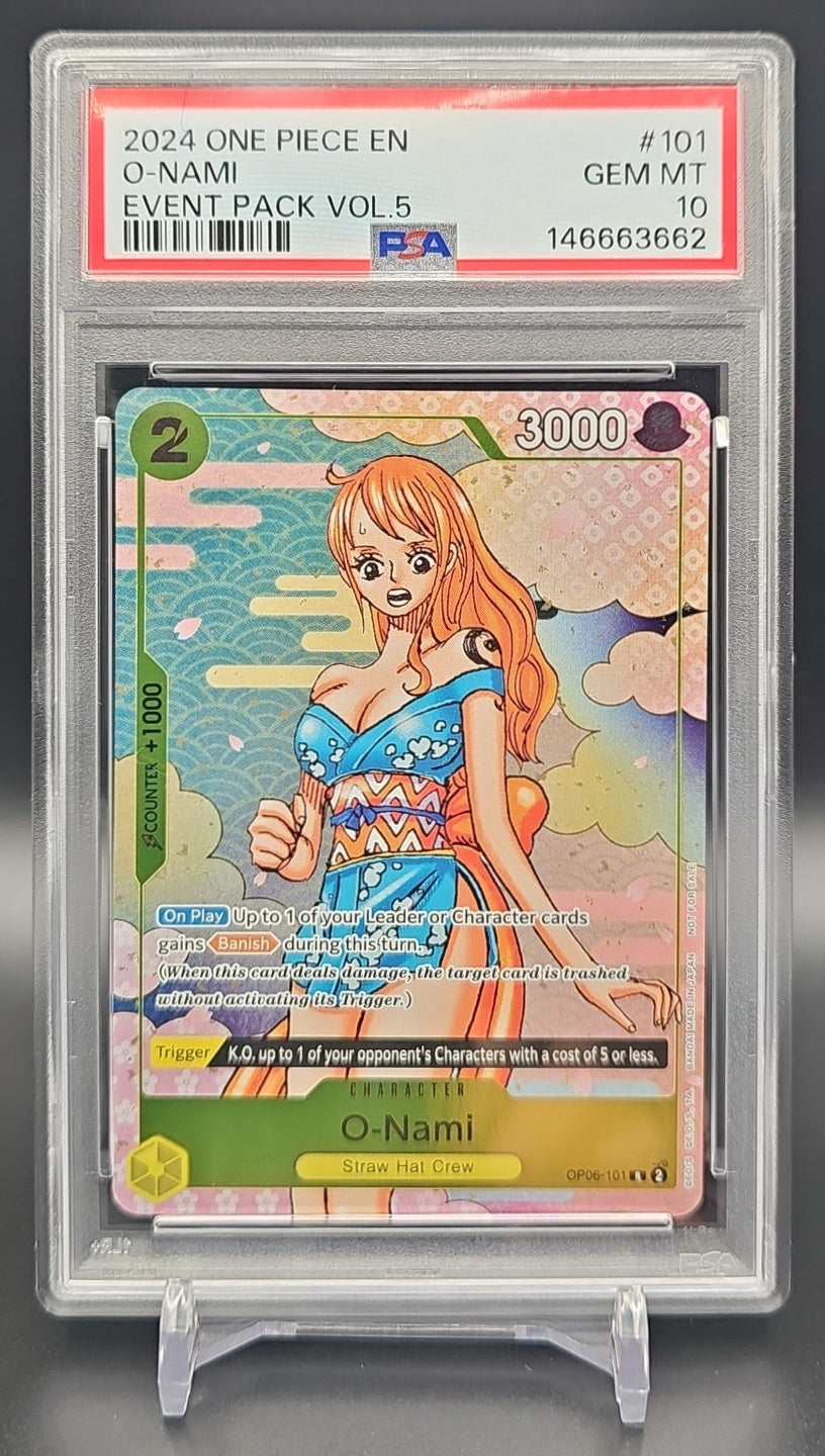 2024 One Piece Event Pack Vol.5 O-Nami #OP06-101 Promo PSA 10 PSA 10.0 image 0