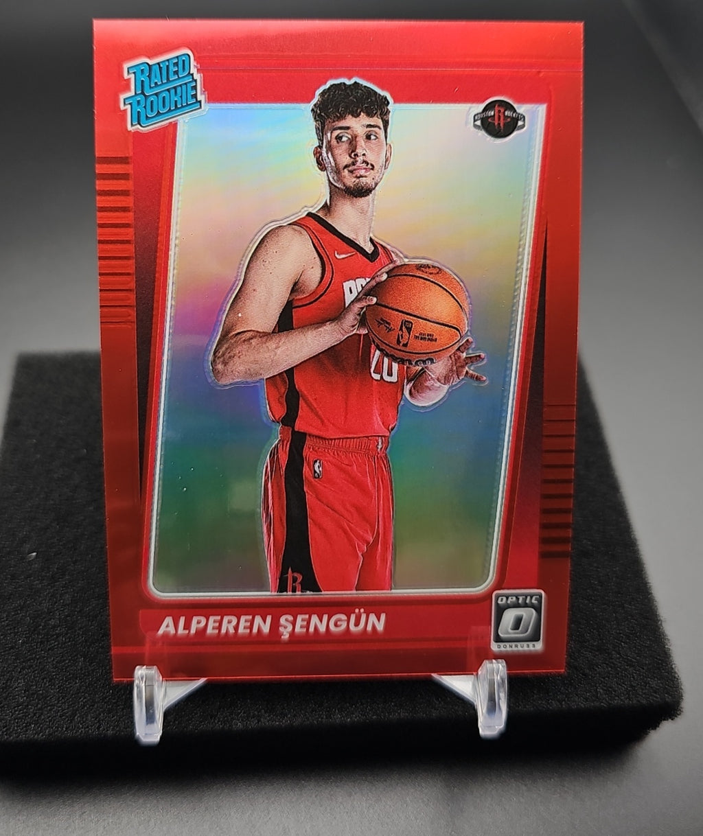 2021-22 Panini Donruss Optic Alperen Sengun #169 Red Prizm 29/99 RC Rockets image 0