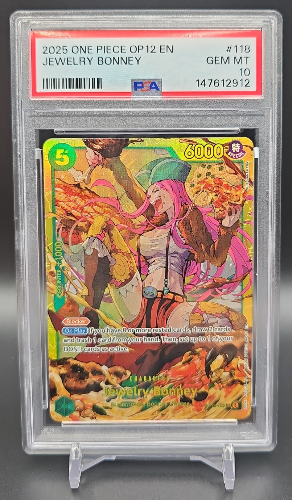 2025 One Piece Legacy of the Master Jewelry Bonney #OP12-118 Secret Rare PSA 10 PSA 10.0 image 0