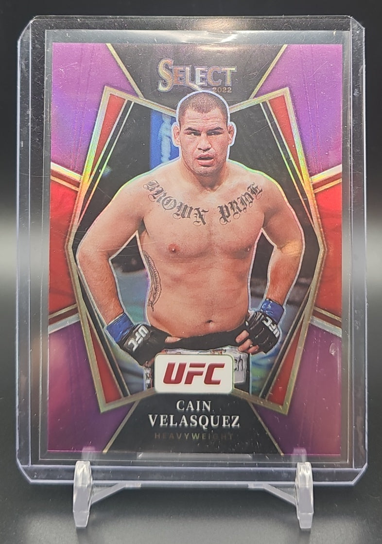 2022 Panini Select UFC Cain Velasquez #158 Purple Prizms /60 Premier Level image 0