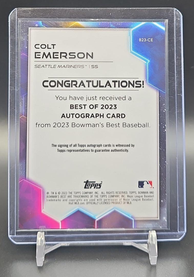 2023 Bowman's Best Colt Emerson #B23-CE Best of Auto Green Refractor /99 nan nan image 1