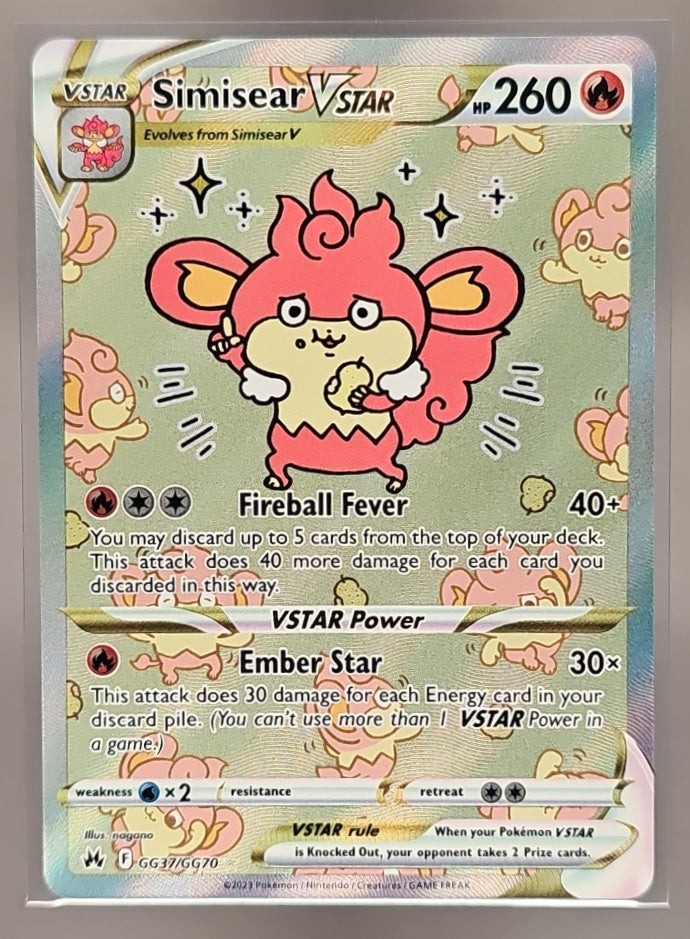 Simisear VSTAR - GG37/GG70 Ultra Rare Crown Zenith Pokemon image 0
