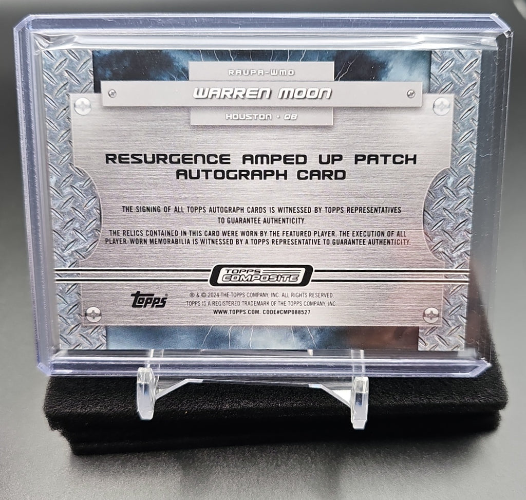 2023 Topps Composite Warren Moon #RAUPA-WMO Resurgence Amped Up Swatch Auto /149 MEM image 1