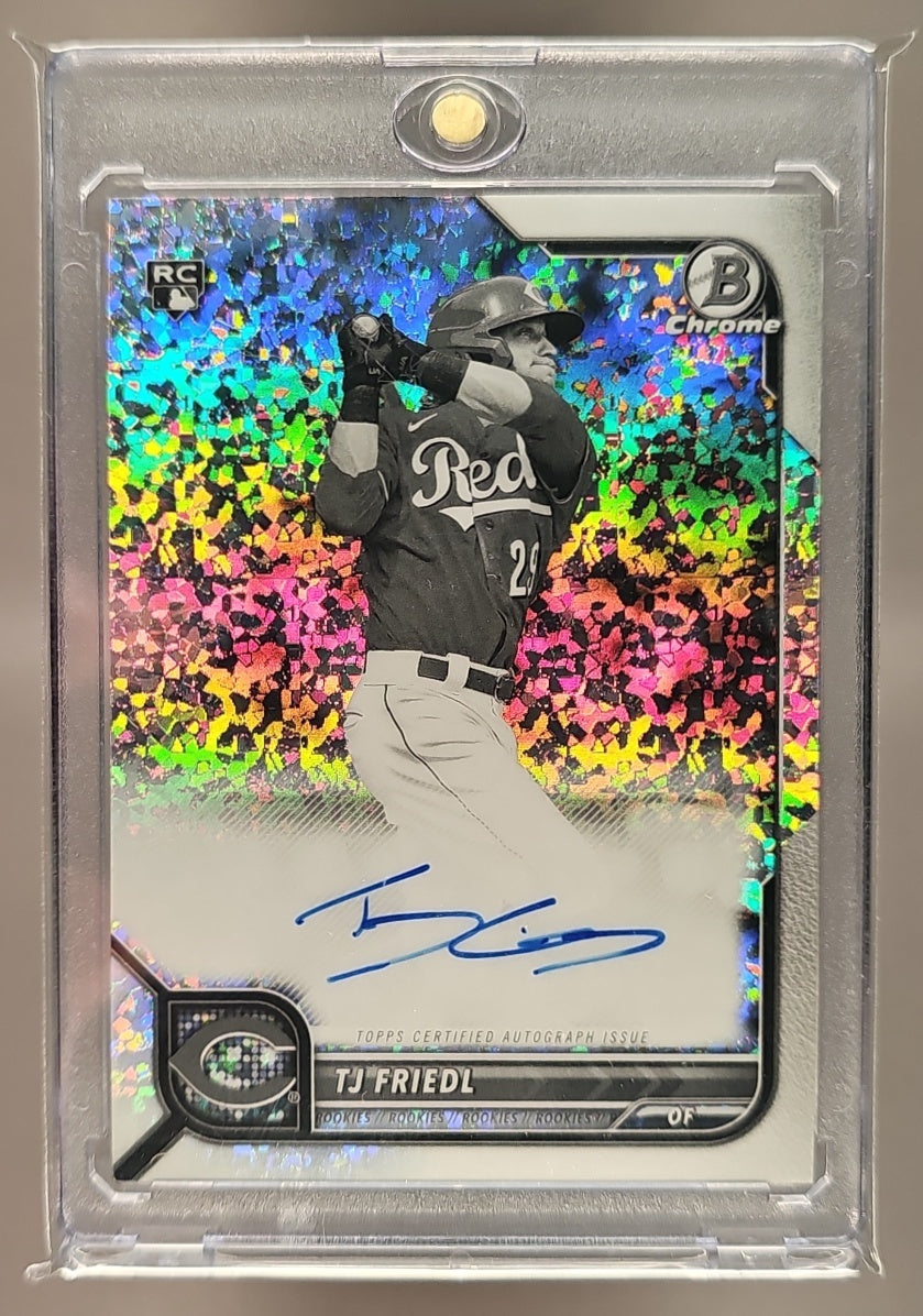2022 Bowman Chrome TJ Friedl #CRA-TJ Rookie Auto RC Reds image 0
