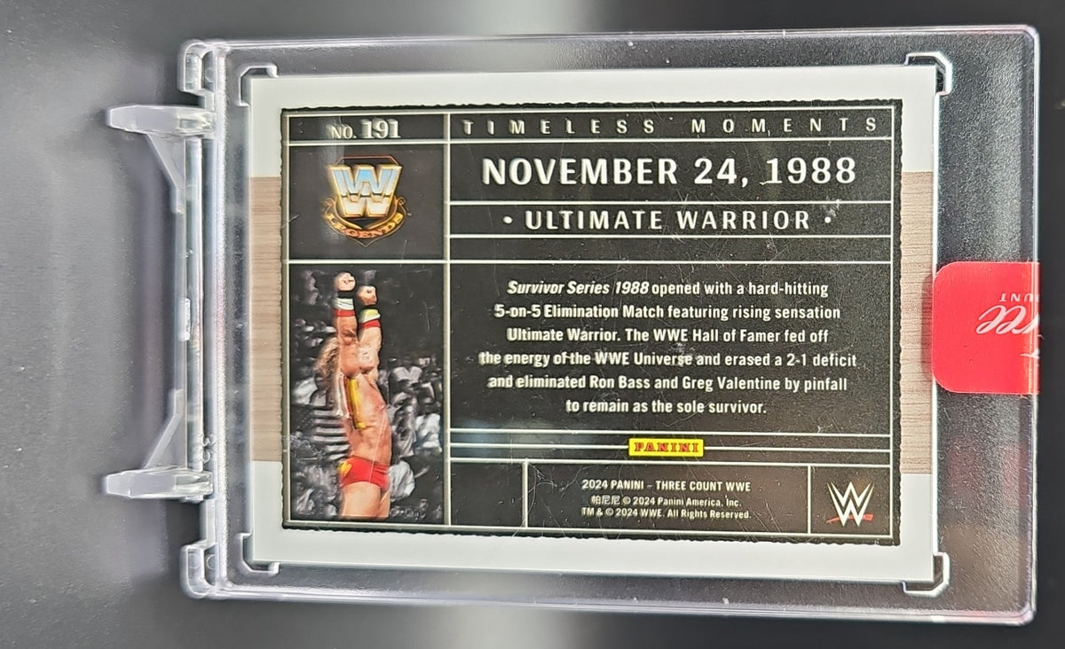 2024 Panini Three Count WWE Ultimate Warrior #191/40 image 1