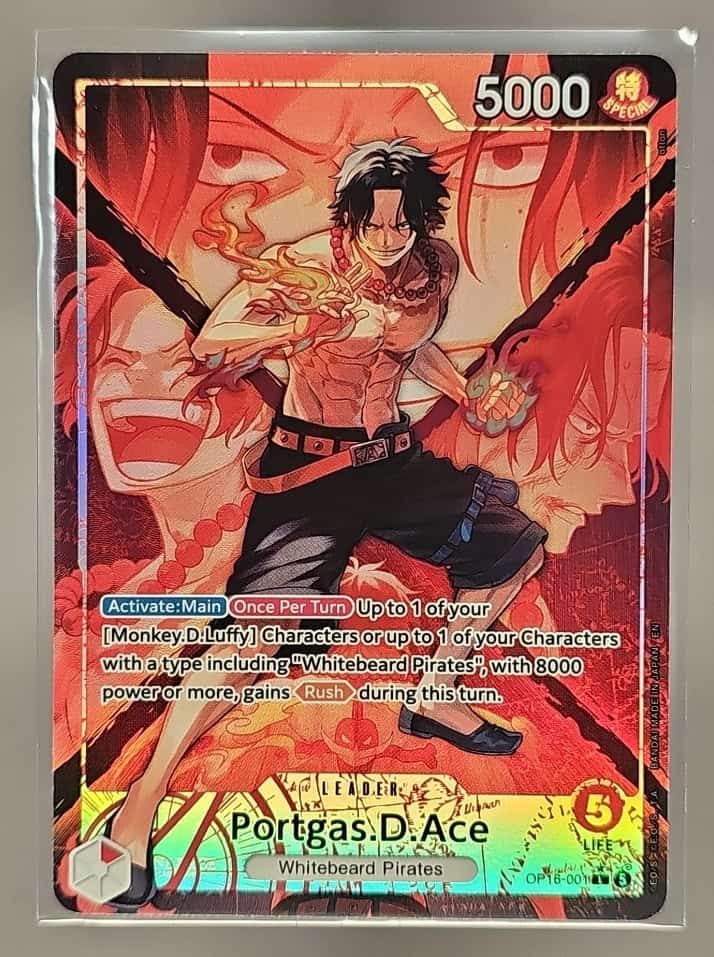 2026 One Piece The Time of Battle Portgas.D.Ace #OP16-001 Leader image 0