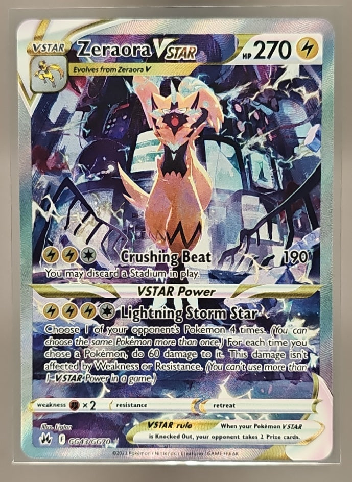 2023 Pokemon Sword & Shield Crown Zenith Zeraora VST #GG43/GG70 Galarian Gallery image 0
