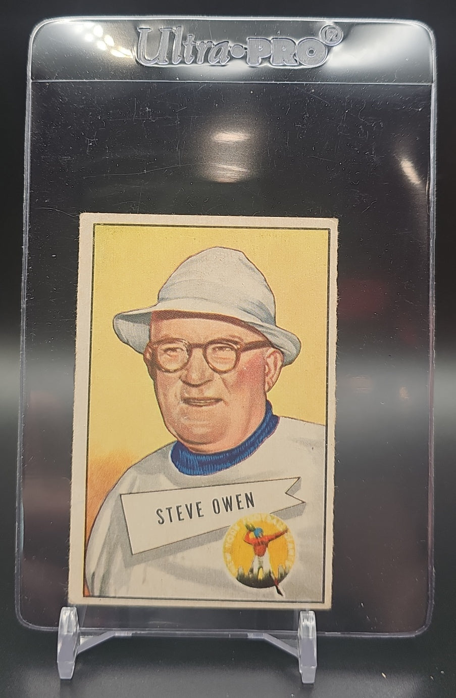 1952 Bowman Large Steve Owen #4 Giants image 0