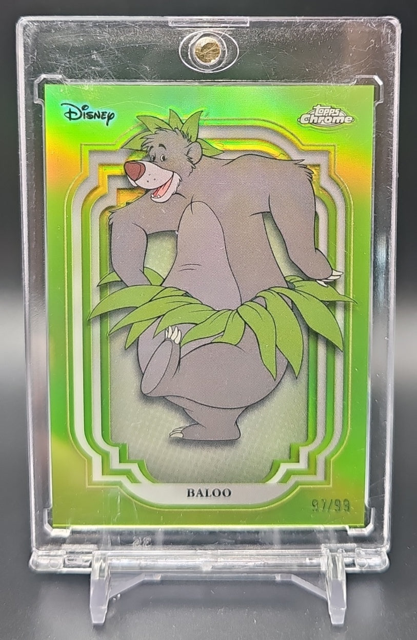 2024 Topps Chrome Disney Baloo #32 Green Refractor 97/99 The Jungle Book image 0