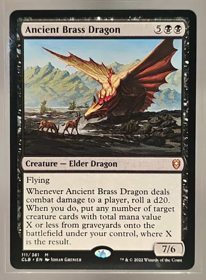 2022 Magic: The Gathering Commander Legends: Battle for Baldur's Gate Ancient Brass Dragon #111 Mythic image 0