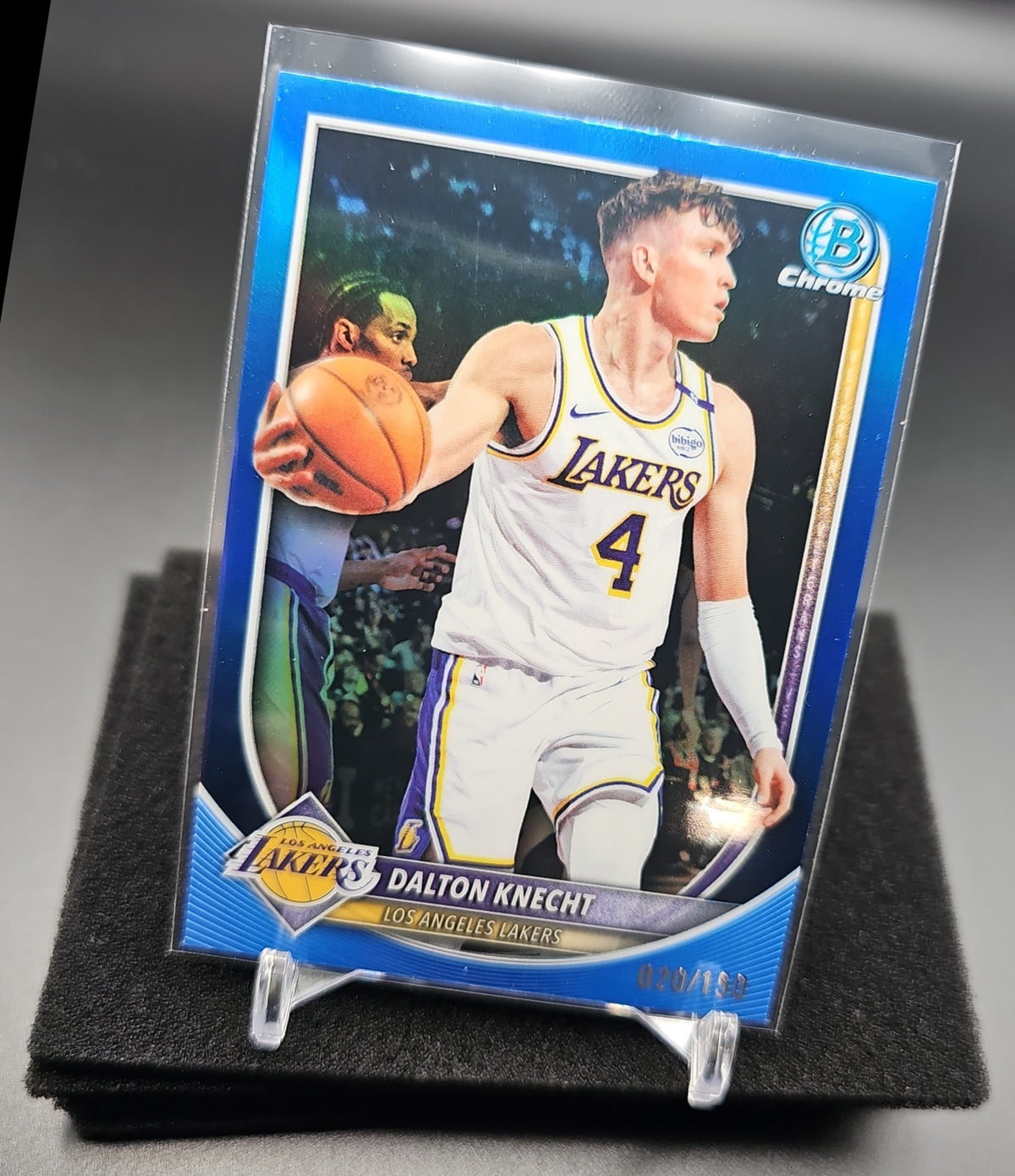 2025-26 Bowman Dalton Knecht #BCV-194 Chrome Blue Refractor 20/150 Lakers image 0