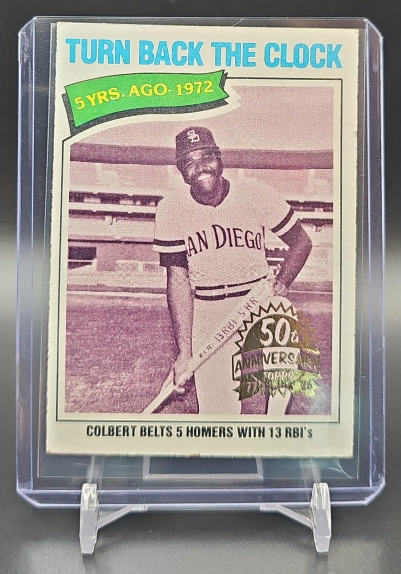 2026 Topps Heritage Nate Colbert #433 1977 50th Anniversary Stamped Buybacks Turn Back The Clock image 0
