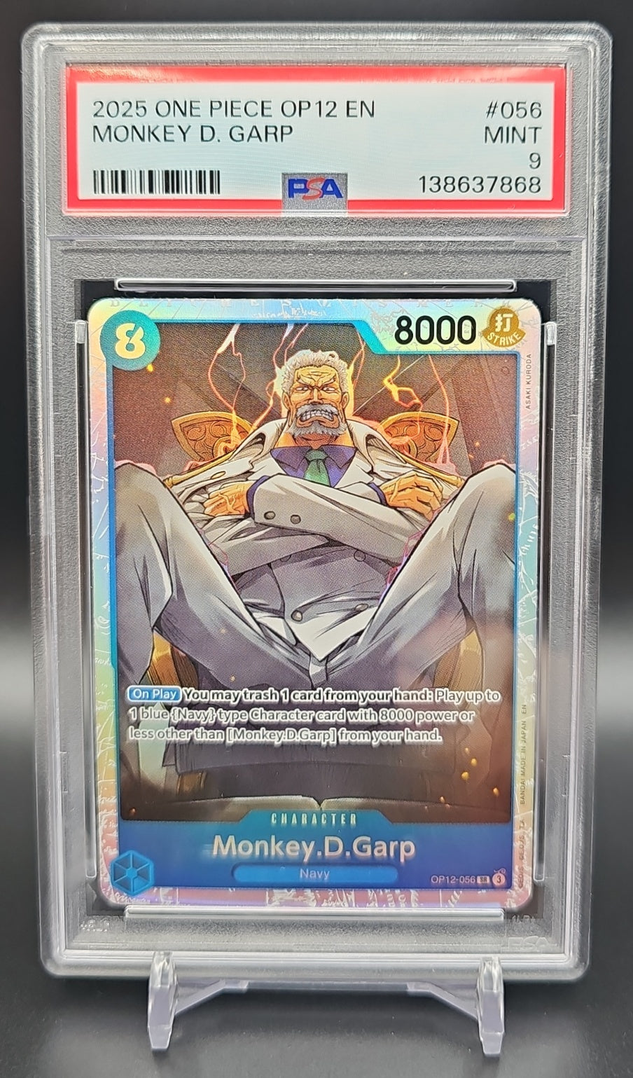 2025 One Piece Legacy of the Master JP Monkey.D.Garp #OP12-056 Super Rare PSA 9 PSA 9.0 image 0