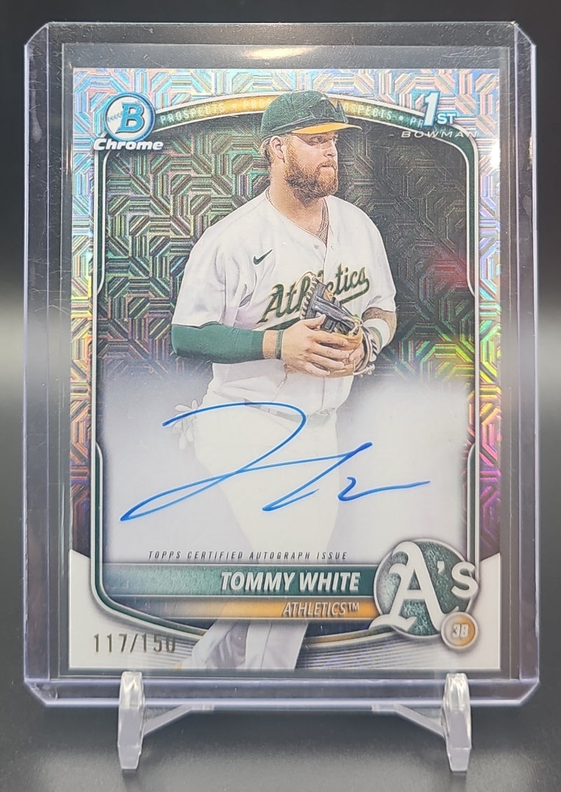 2025 Bowman Chrome Tommy White #CPA-TWH Auto HTA Choice Refractor /150 1st Prospect image 0