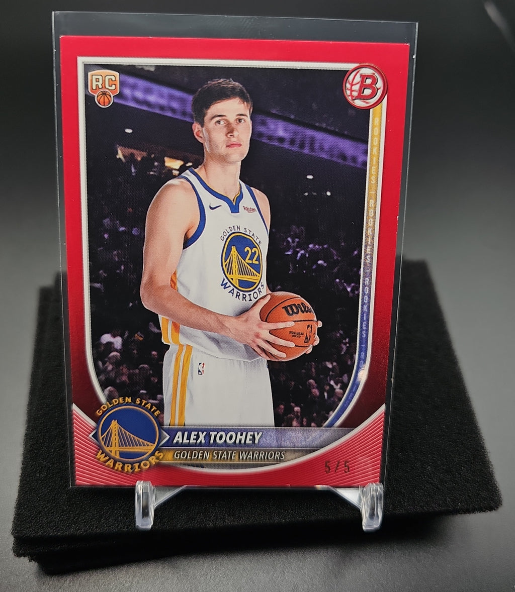 2025-26 Bowman Alex Toohey #48 Red Border 5/5 RC Warriors image 0