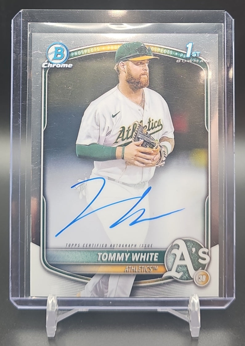 2025 Bowman Chrome Tommy White #CPA-TWH Auto 1st Prospect Athletics image 0