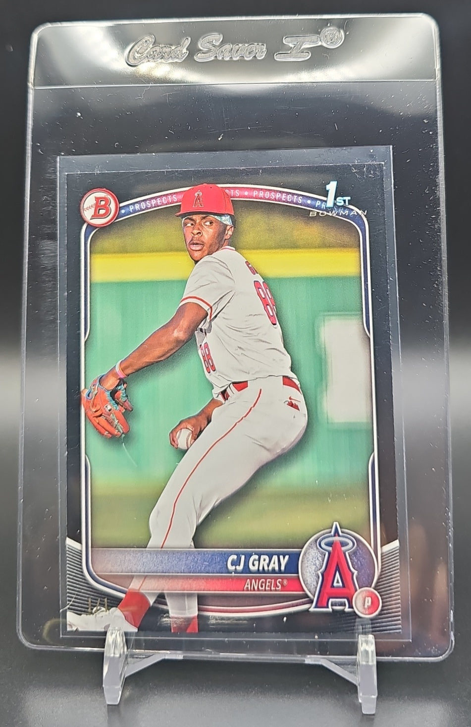 2025 Bowman Draft CJ Gray #BD-197 Black Border 1/1 1st Prospect Angels nan nan image 0