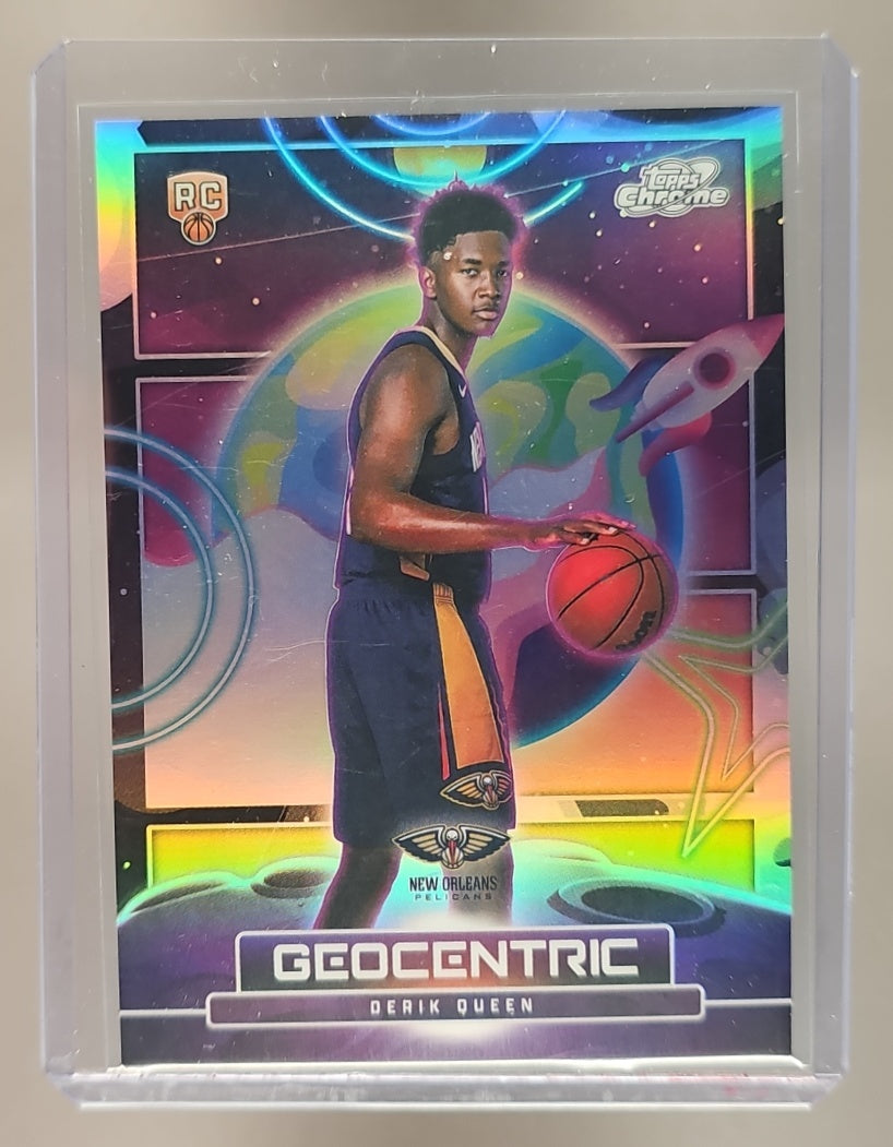 2025-26 Topps Cosmic Chrome Derik Queen #GE-29 Geocentric RC Pelicans image 0